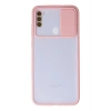 Mey İthalat®  Samsung Galaxy A11 Kılıf Palm Buzlu Kamera Sürgülü Silikon - Pembe