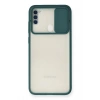 Mey İthalat®  Samsung Galaxy A11 Kılıf Palm Buzlu Kamera Sürgülü Silikon - Yeşil