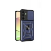 Mey İthalat®  Samsung Galaxy A16 5G Kılıf Pars Lens Yüzüklü Silikon - Lacivert