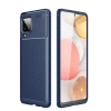 Mey İthalat®  Samsung Galaxy A22 Kılıf Auto Focus Karbon Kapak - Lacivert