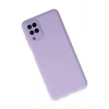 Mey İthalat®  Samsung Galaxy A22 Kılıf Lansman Glass Kapak - Lila