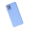 Mey İthalat®  Samsung Galaxy A22 Kılıf Lansman Glass Kapak - Mavi
