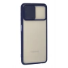 Mey İthalat®  Samsung Galaxy A22 Kılıf Palm Buzlu Kamera Sürgülü Silikon - Lacivert