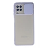 Mey İthalat®  Samsung Galaxy A22 Kılıf Palm Buzlu Kamera Sürgülü Silikon - Lila