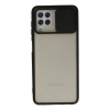 Mey İthalat®  Samsung Galaxy A22 Kılıf Palm Buzlu Kamera Sürgülü Silikon - Siyah