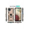 Mey İthalat®  Samsung Galaxy A22 Kılıf Sofya Yüzüklü Silikon Kapak - Gold
