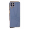 Mey İthalat®  Samsung Galaxy A22 Kılıf Volet Silikon - Mavi