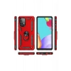 Mey İthalat®  Samsung Galaxy A33 5G Kılıf Sofya Yüzüklü Silikon Kapak - Kırmızı