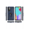 Mey İthalat®  Samsung Galaxy A33 5G Kılıf Sofya Yüzüklü Silikon Kapak - Lacivert