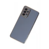 Mey İthalat®  Samsung Galaxy A52 Kılıf Volet Silikon - Mavi