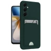 Mey İthalat®  Samsung Galaxy A55 5G Kılıf Kelvin Kartvizitli Silikon - Koyu Yeşil