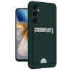 Mey İthalat®  Samsung Galaxy A55 5G Kılıf Kelvin Kartvizitli Silikon - Koyu Yeşil