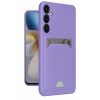 Mey İthalat®  Samsung Galaxy A55 5G Kılıf Kelvin Kartvizitli Silikon - Lila