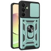 Mey İthalat®  Samsung Galaxy A56 Kılıf Pars Lens Yüzüklü Silikon - Yeşil