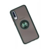 Mey İthalat®  Samsung Galaxy A70 Kılıf Montreal Yüzüklü Silikon Kapak - Yeşil