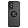 Mey İthalat®  Samsung Galaxy A72 Kılıf Montreal Yüzüklü Silikon Kapak - Lacivert