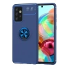 Mey İthalat®  Samsung Galaxy A72 Kılıf Range Yüzüklü Silikon - Mavi