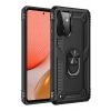 Mey İthalat®  Samsung Galaxy A72 Kılıf Sofya Yüzüklü Silikon Kapak - Siyah