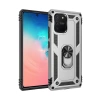 Mey İthalat®  Samsung Galaxy A91 / S10 Lite Kılıf Sofya Yüzüklü Silikon Kapak - Gümüş