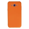 Mey İthalat®  Samsung Galaxy J7 Kılıf Nano içi Kadife Silikon - Turuncu