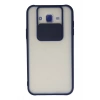 Mey İthalat®  Samsung Galaxy J7 Kılıf Palm Buzlu Kamera Sürgülü Silikon - Lacivert