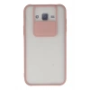 Mey İthalat®  Samsung Galaxy J7 Kılıf Palm Buzlu Kamera Sürgülü Silikon - Pembe
