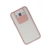 Mey İthalat®  Samsung Galaxy J7 Kılıf Palm Buzlu Kamera Sürgülü Silikon - Pembe