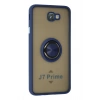 Mey İthalat®  Samsung Galaxy J7 Prime Kılıf Montreal Yüzüklü Silikon Kapak - Lacivert