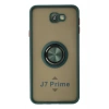 Mey İthalat®  Samsung Galaxy J7 Prime Kılıf Montreal Yüzüklü Silikon Kapak - Yeşil