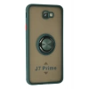 Mey İthalat®  Samsung Galaxy J7 Prime Kılıf Montreal Yüzüklü Silikon Kapak - Yeşil