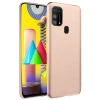 Mey İthalat®  Samsung Galaxy M31 Kılıf Nano içi Kadife Silikon - Pudra