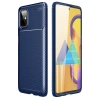 Mey İthalat®  Samsung Galaxy M51 Kılıf Auto Focus Karbon Kapak - Lacivert