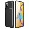 Mey İthalat®  Samsung Galaxy M51 Kılıf Auto Focus Karbon Kapak - Siyah