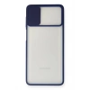 Mey İthalat®  Samsung Galaxy M51 Kılıf Palm Buzlu Kamera Sürgülü Silikon - Lacivert
