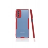 Mey İthalat®  Samsung Galaxy M52 5G Kılıf Platin Silikon - Kırmızı