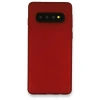 Mey İthalat®  Samsung Galaxy S10 Plus Kılıf First Silikon - Bordo