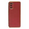Mey İthalat®  Samsung Galaxy S20 Kılıf Volet Silikon - Kırmızı
