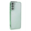 Mey İthalat®  Samsung Galaxy S21 FE Kılıf  Lensli Silikon - Yeşil