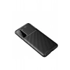 Mey İthalat®  Samsung Galaxy S21 Plus Kılıf Auto Focus Karbon Kapak - Siyah