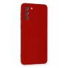 Mey İthalat®  Samsung Galaxy S21 Plus Kılıf Nano içi Kadife Silikon - Kırmızı