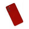 Mey İthalat®  Samsung Galaxy S21 Plus Kılıf Nano içi Kadife Silikon - Kırmızı