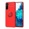 Mey İthalat®  Samsung Galaxy S21 Plus Kılıf Range Yüzüklü Silikon - Kırmızı
