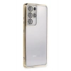 Mey İthalat®  Samsung Galaxy S21 Ultra Kılıf  Lensli Silikon - Gold