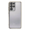 Mey İthalat®  Samsung Galaxy S21 Ultra Kılıf  Lensli Silikon - Gold