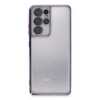 Mey İthalat®  Samsung Galaxy S21 Ultra Kılıf  Lensli Silikon - Mor