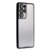 Mey İthalat®  Samsung Galaxy S21 Ultra Kılıf  Lensli Silikon - Siyah