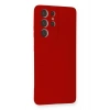 Mey İthalat®  Samsung Galaxy S21 Ultra Kılıf Nano içi Kadife Silikon - Kırmızı