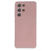Mey İthalat®  Samsung Galaxy S21 Ultra Kılıf Nano içi Kadife Silikon - Pudra