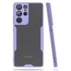 Mey İthalat®  Samsung Galaxy S21 Ultra Kılıf Platin Silikon - Lila