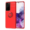 Mey İthalat®  Samsung Galaxy S21 Ultra Kılıf Range Yüzüklü Silikon - Kırmızı